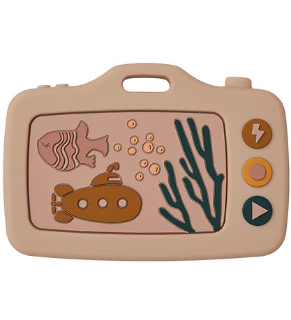 Liewood Teething Toy - Steven - Camera - Sea Creature Rose Mix Liewood Teething Toy - Steven - Camera - Sea Creature Rose Mix