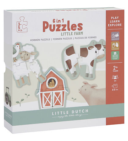Little Dutch Puslespill - 6-I-1 - Lille Farm Little Dutch Puslespill - 6-I-1 - Lille Farm