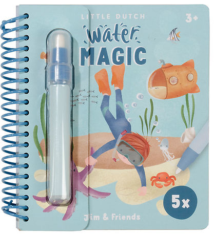 Livre de coloriage magique à l'eau Little Dutch - Jim & Friends