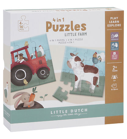 Puzzle Little Dutch - 4 en 1 - Petit Farm