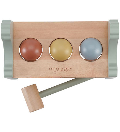 Little Dutch Pounding Bench w. Balls - Wood - Little Farm Little Dutch Pounding Bench w. Balls - Wood - Little Farm