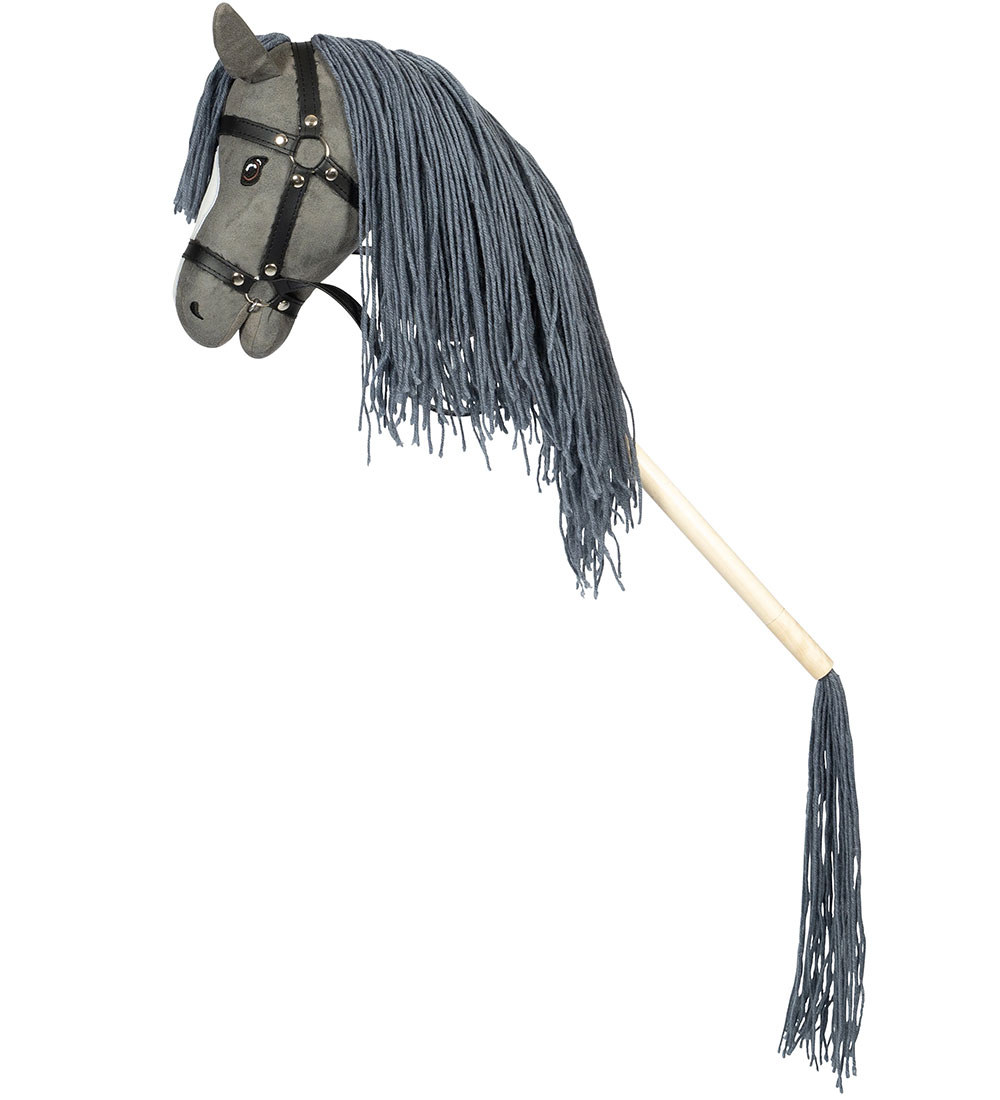 Stigende Hest Med Åpen Munn, Grå Hobby Hesteplysj 843625