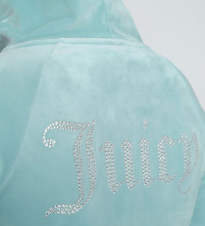 Gilet Juicy Couture - Recadré - Madison - Velours - Blue Surf