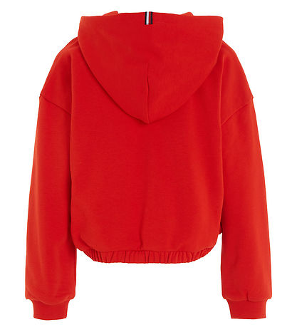 Tommy Hilfiger Hoodie - Hilfiger Script - Fierce Red