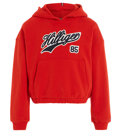 Tommy Hilfiger Hoodie - Hilfiger Script - Fierce Red