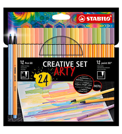 Stabilo Markers - Pen 68/Point 88 Arty - 24 pcs - Pastel Stabilo Markers - Pen 68/Point 88 Arty - 24 pcs - Pastel