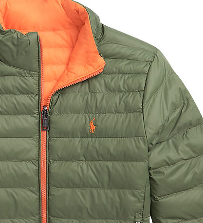 Polo Ralph Lauren Puffer Jacket - Reversible - Army/Orange