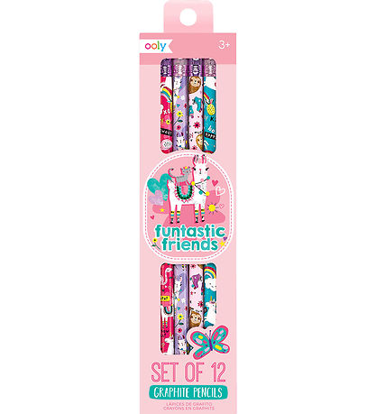 Ooly Pencils - 12 pcs - Graphite - Funtastic Friends