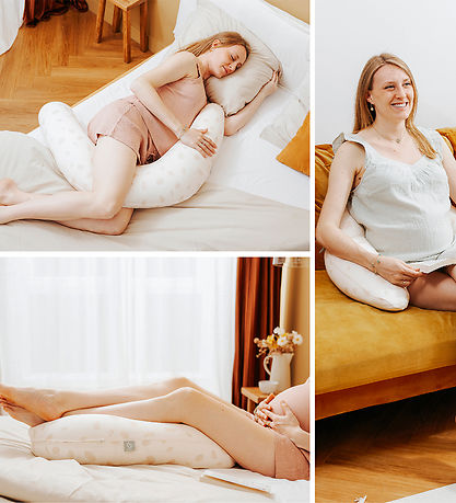 Babymoov Meðganga/Brjóstagjafapúði - 2-I-1 - Krónublöð Ecru