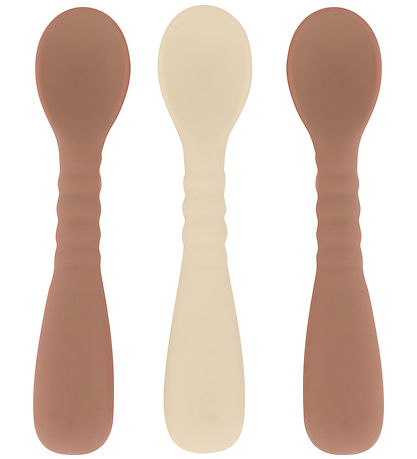 Mikk-Line Löffel - 3er-Pack - Silikon - Brown Sugar/White Swan