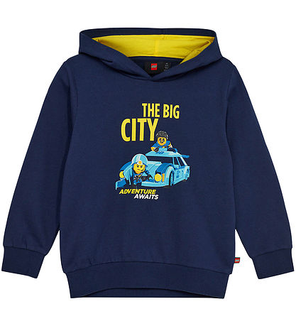 LEGO® City Kapuzenpullover - LWScout 109 - Dark Navy m. Gelb