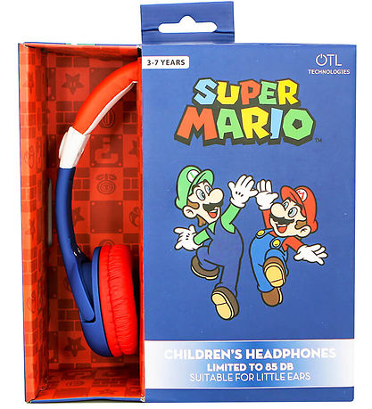OTL 헤드폰 - Super Mario - 주니어 온이어 - 마리오 - 레드/블루