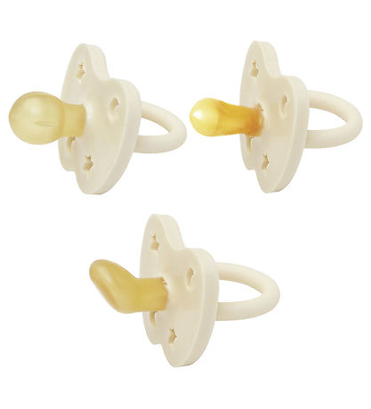 Hevea Dummies - 0-3 Mths. - 3-Pack - Natural Rubber - Milky Whit Hevea Dummies - 0-3 Mths. - 3-Pack - Natural Rubber - Milky Whit