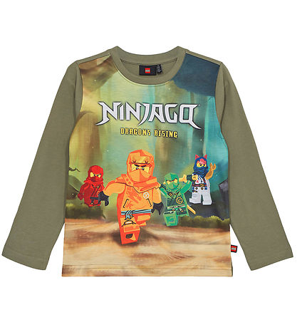 LEGO® Ninjago Blouse - LWTano - Dusty Green w. Print