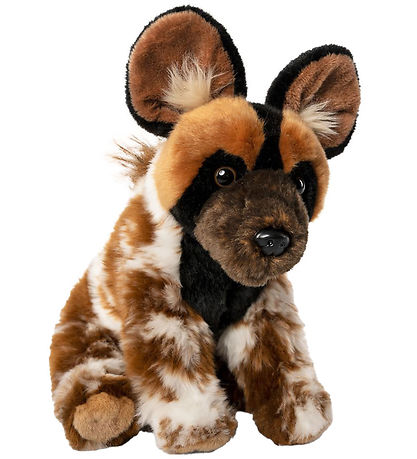 Living Nature Soft Toy - 24x16 cm - African Wild Dog - Brown/Bla