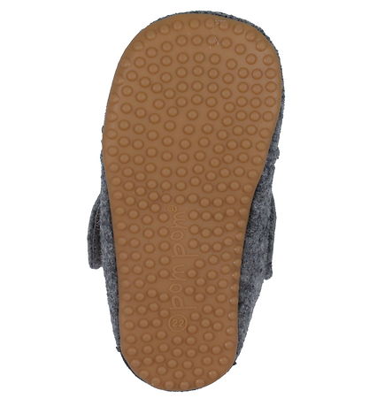 Chaussons Pom Pom - Laine - Gris Foncé Chiné Chaussons Pom Pom - Laine - Gris Foncé Chiné