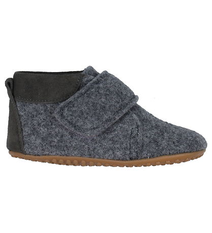 Chaussons Pom Pom - Laine - Gris Foncé Chiné Chaussons Pom Pom - Laine - Gris Foncé Chiné