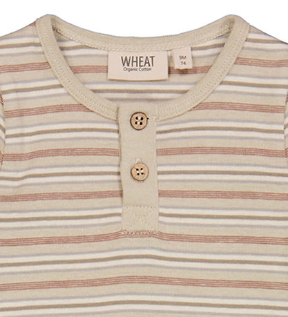 Wheat 보디수트 반팔 - 플래킷 - 더스티 스트라이프