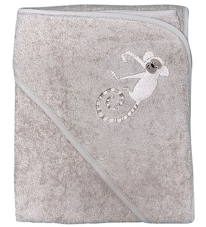 Nørgaard Madsens Baby towel - 75x75 cm - Brown w. Monkey