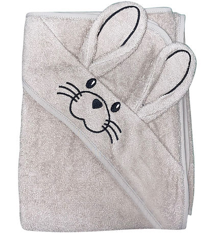 Nørgaard Madsens Babyhanddoek - 100x100 cm - Bruin m. Konijnenor