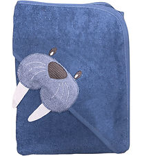 Nørgaard Madsens Baby towel - 100x100 cm - Medium Blue w. What