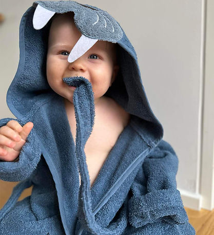 Nørgaard Madsens Bathrobe - Middle Blue w. Walrus Nørgaard Madsens Bathrobe - Middle Blue w. Walrus