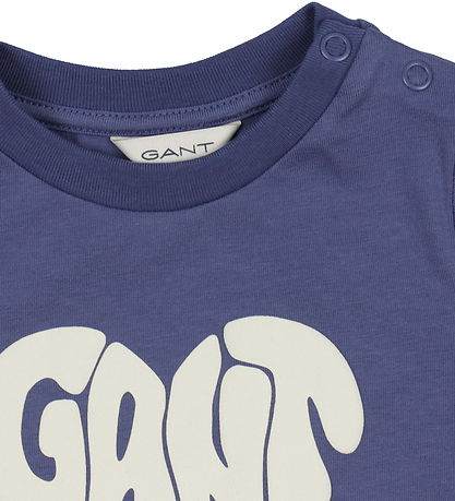 GANT T-Shirt - Heart Grafik - verwaschen Blue