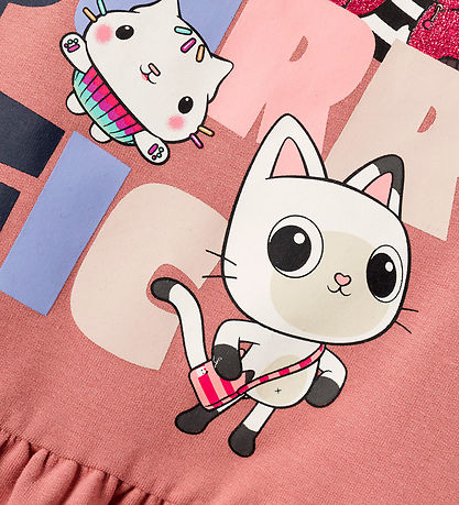 Robe en Molleton Name It - NmfDidi Gabby - Ash Rose av. Brillant