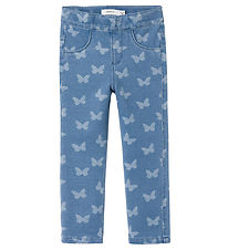 Name It Leggings - Noos - NmfSalli - Medium+ Blue Denim/Sommerfu Name It Leggings - Noos - NmfSalli - Medium+ Blue Denim/Sommerfu