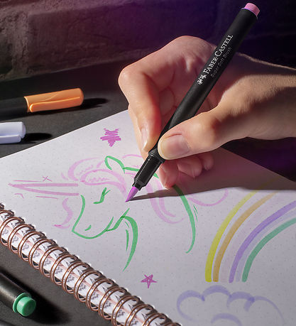 Faber-Castell Markers - Black Edition - 6 pcs - Pastel Faber-Castell Markers - Black Edition - 6 pcs - Pastel