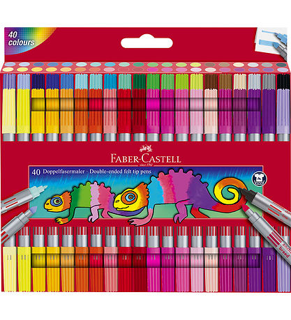 Faber-Castell Markers - Double Thick/Thin - 40 pcs Faber-Castell Markers - Double Thick/Thin - 40 pcs