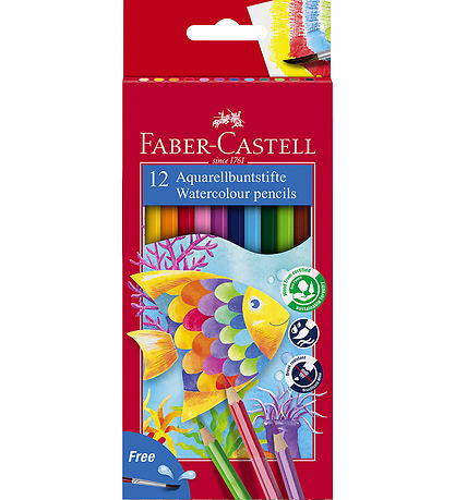 Faber-Castell Värikynät - Vesiväri - 12 kpl + 1 Sivellin