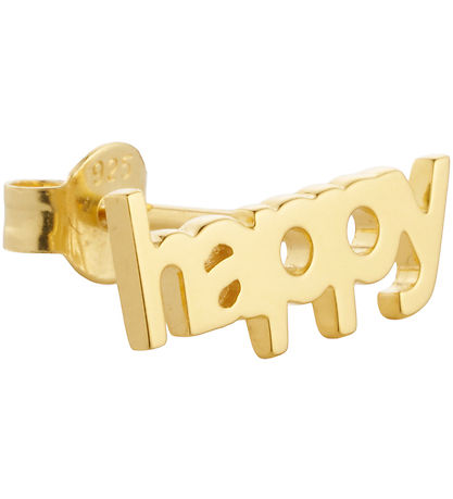 Boucle d'oreille Design Letters - 1 pces - Happy - Plaqué or 18  Boucle d'oreille Design Letters - 1 pces - Happy - Plaqué or 18