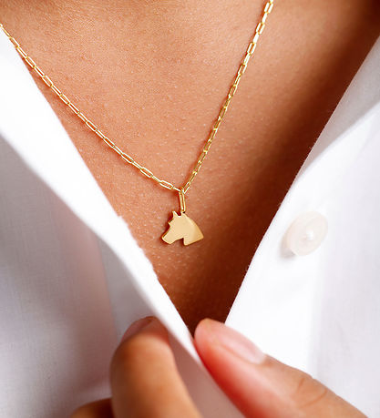 Design Letters Pendant To Necklace - Horse - 18K Gold Plated Design Letters Pendant To Necklace - Horse - 18K Gold Plated