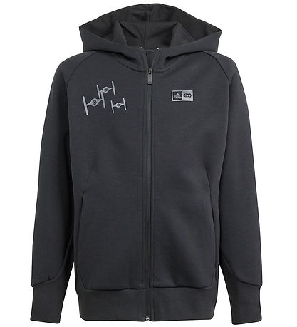 adidas Performance Cardigan - J SW ZNE FZ HD - Svart adidas Performance Cardigan - J SW ZNE FZ HD - Svart