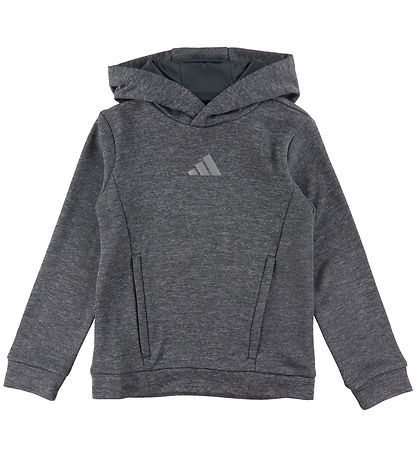 adidas Performance Kapuzenpullover - J Hea Hoodie - Grau Meliert adidas Performance Kapuzenpullover - J Hea Hoodie - Grau Meliert