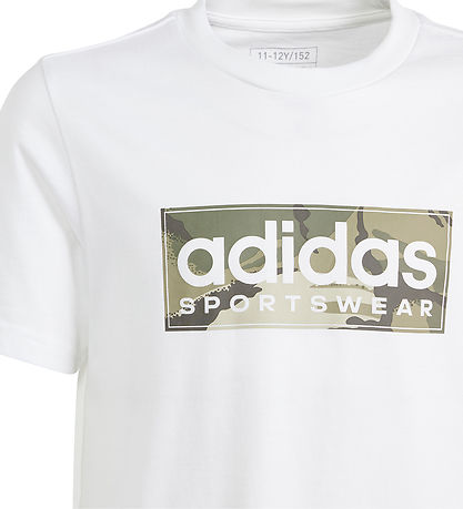 adidas Performance T-shirt - B Camo Lin T - White/Green