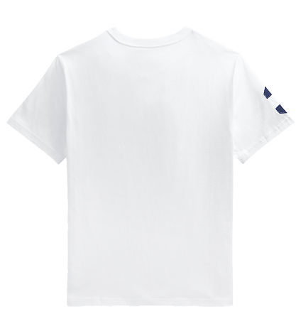 Polo Ralph Lauren Stuttermabolur - Hvítt M. Dökkblátt