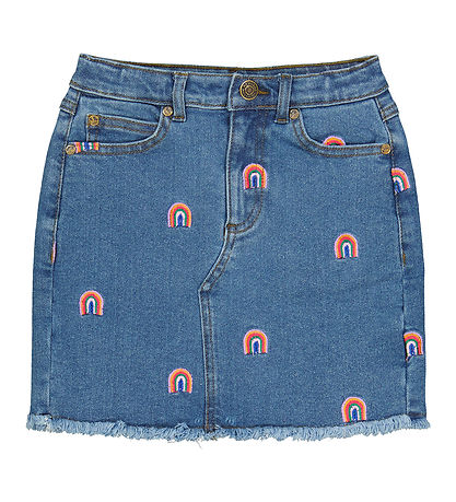 The New Skirt - TnJanet - Denim - Blue w. Rainbows The New Skirt - TnJanet - Denim - Blue w. Rainbows