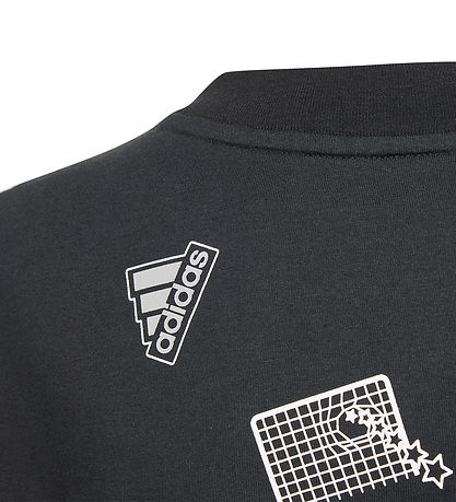 adidas Performance Stuttermabolur - J Bluv T - Svart/Hvítur