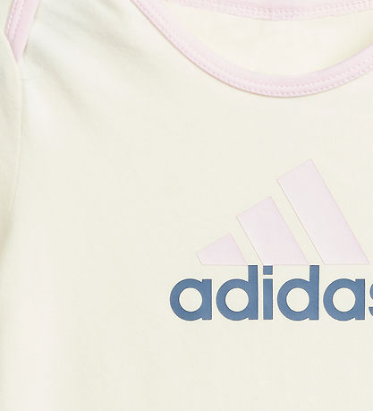 adidas Performance Gift Box - Bodysuit s/s/Beanie - White/Pink