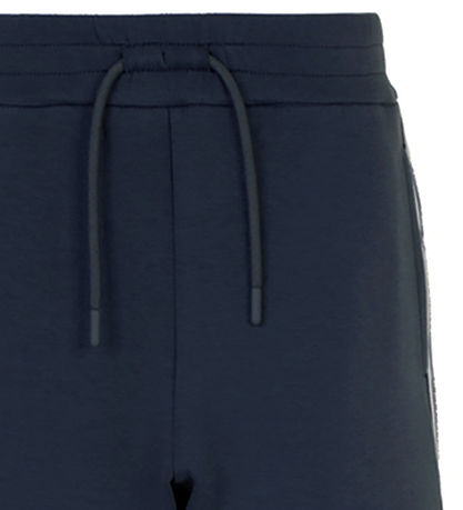 Emporio Armani Trousers - Navy w. Logo Stripe Emporio Armani Trousers - Navy w. Logo Stripe