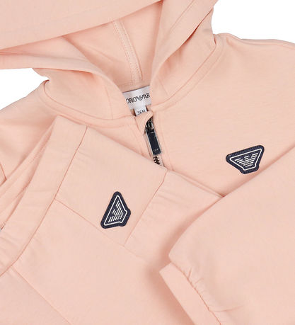 Emporio Armani Cardigan/Trousers - Pink w. Logo Stripe