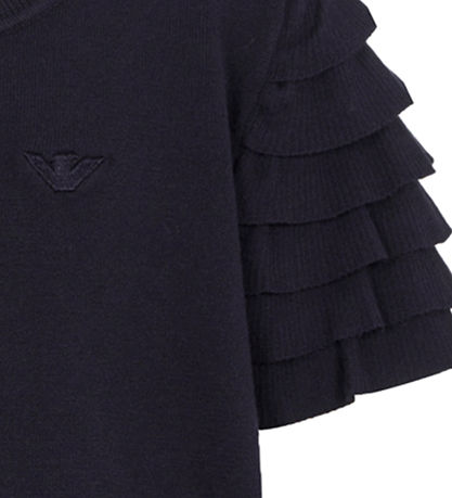 Emporio Armani T-shirt - Knitted - Navy Emporio Armani T-shirt - Knitted - Navy