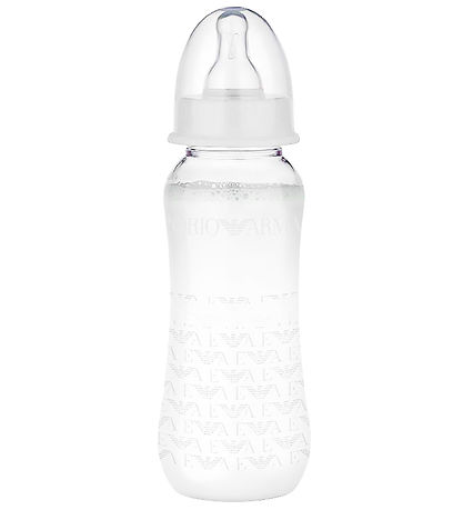 Emporio Armani Feeding Bottle - Plastic/Silicone - 240 mL - Whit