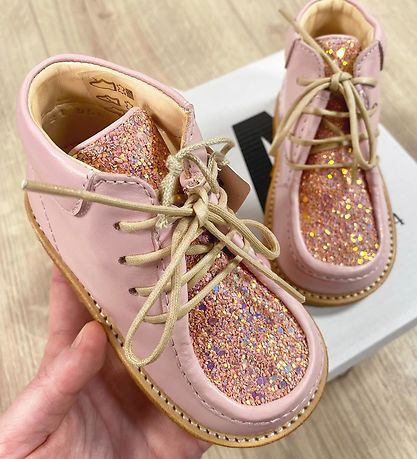 Angulus Prewalker - Pale Rose/Rose Glitter