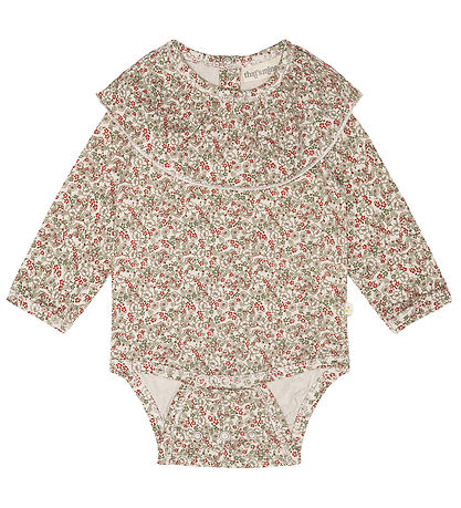 That's Mine Bodysuit l/s - Ella - Bouquet Rouge w. Ruffle That's Mine Bodysuit l/s - Ella - Bouquet Rouge w. Ruffle