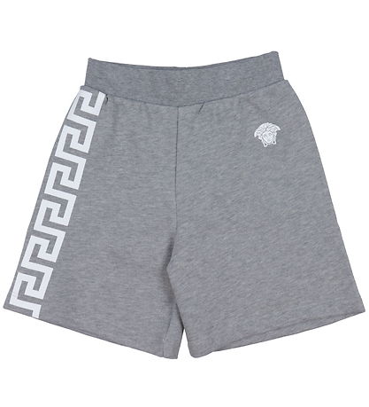 Versace Sweat Shorts - Grey Melange w. White