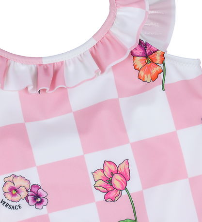 Versace Swimsuit - Tutu Pink/White Check w. Flowers