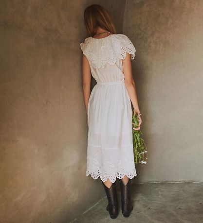 Designers Remix Kleid - Vera Strickerei - Cream